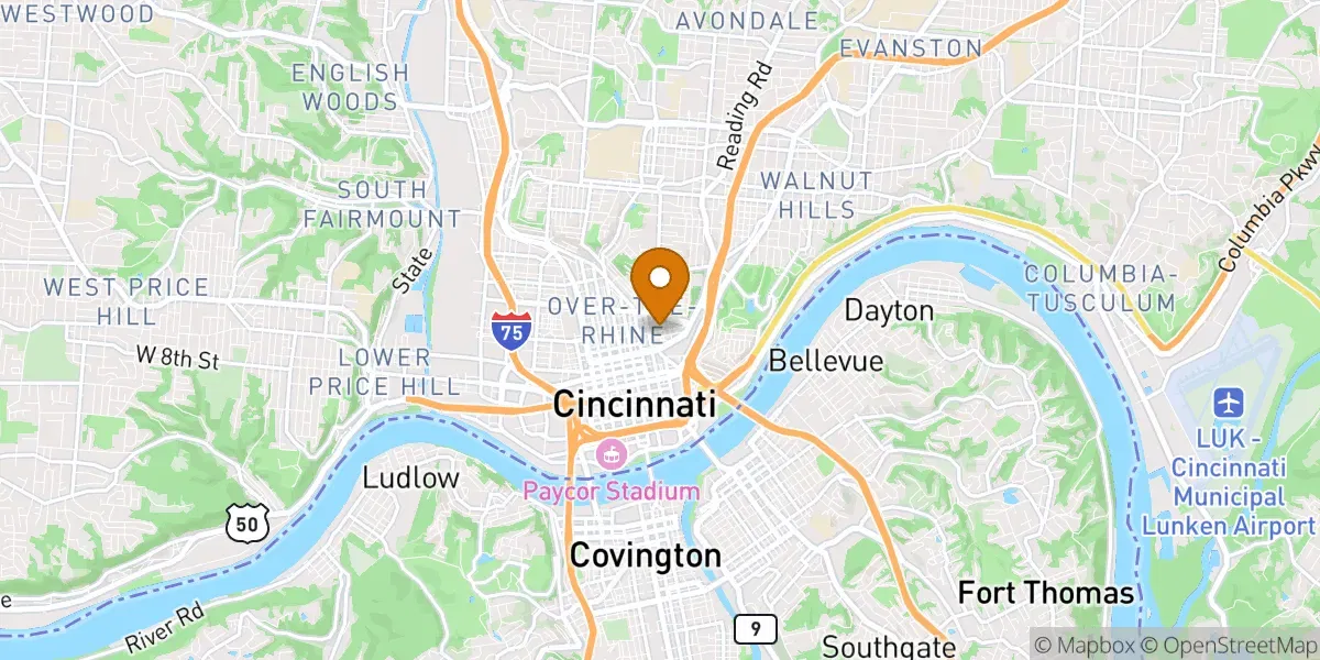 neighborhood map in Cincinnati, OH