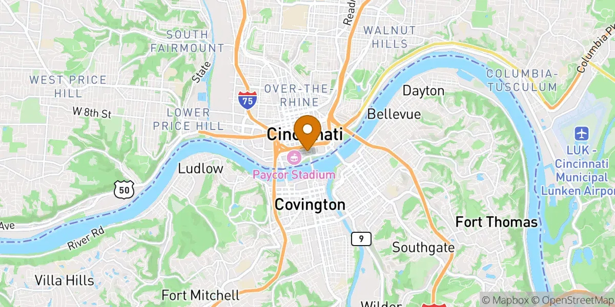 neighborhood map in Cincinnati, OH