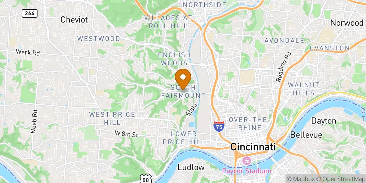 neighborhood map in Cincinnati, OH