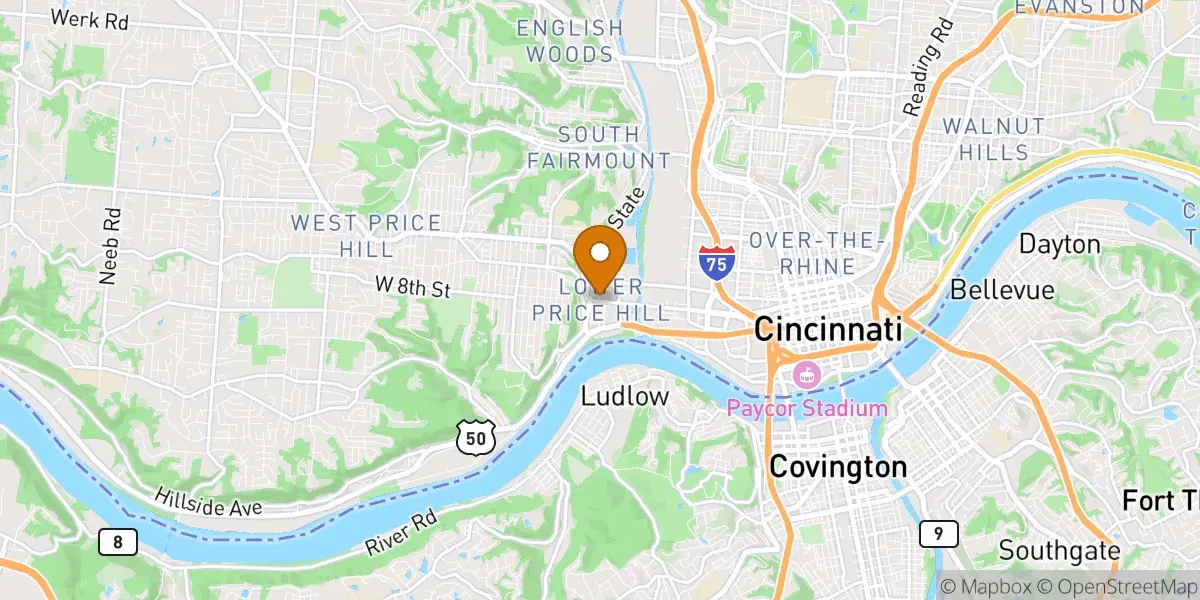 neighborhood map in Cincinnati, OH