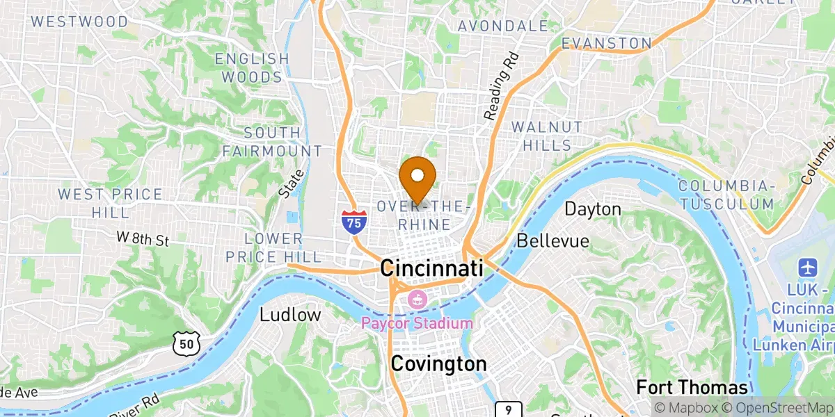 neighborhood map in Cincinnati, OH